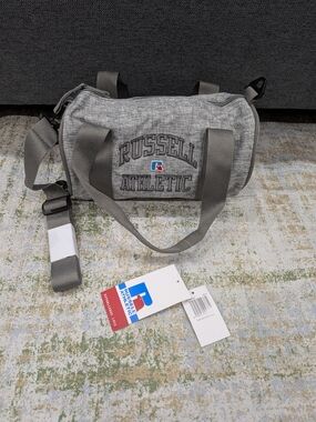 BNWT RARE Russell Athletic Heather Gray Mini Archive Duffel Crossbody Bag